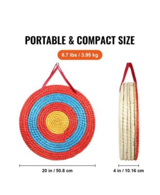 Archery Target 20" 5-Layer Straw Round Target for Outdoor Practice