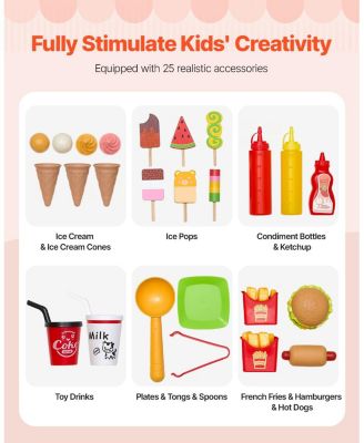 Ice Cream Cart with Flipping Menus, Freezer & Scanner