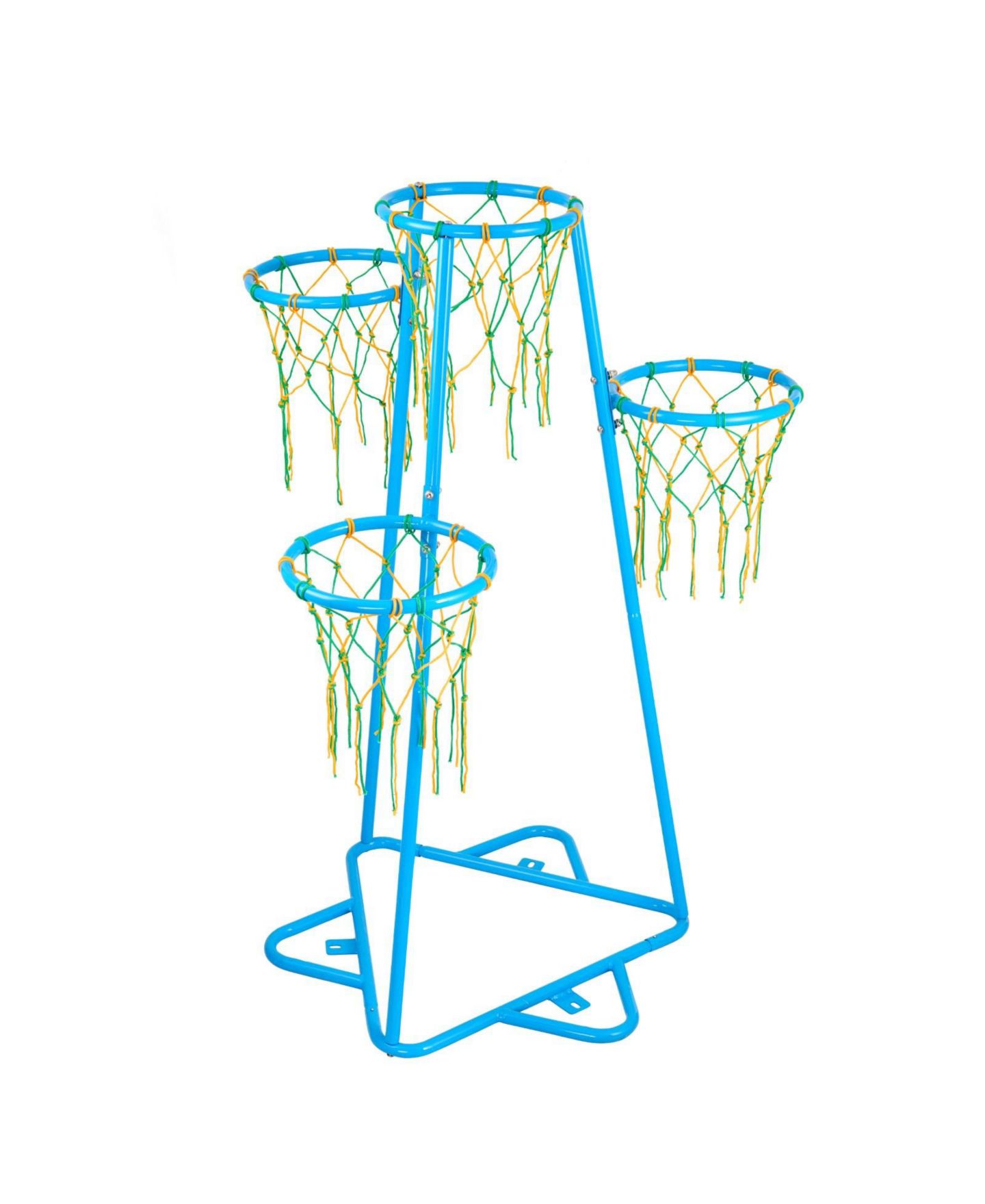 Детские игрушки SUGIFT 4-Hoop Kids Basketball Set with Adjustable Height, Ages 3+, цвет: Синий — фото 1