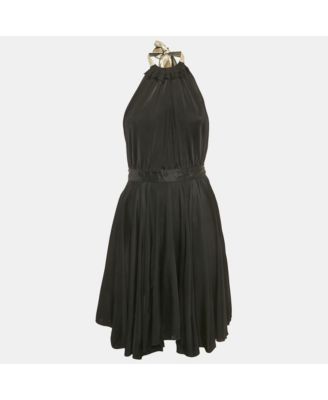 Women's Pre-Owned D&g Black Jersey Halter Neck Mini Dress