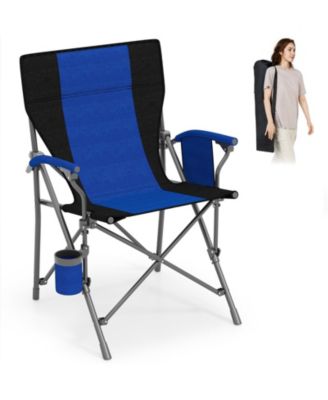 Portable Folding Oxford Cloth Camping Chair with Cup Holder and Side Pocket