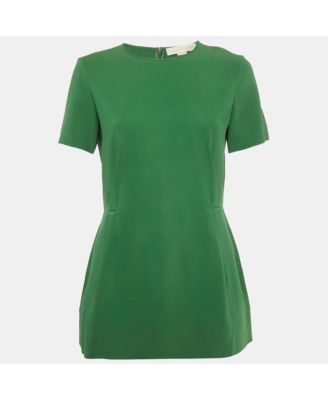 Women's Green Crepe Blouse
