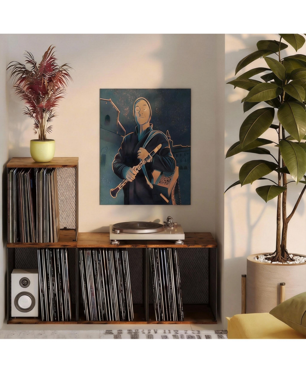 Yigii Diy Stackable Vinyl Record Storage Crate