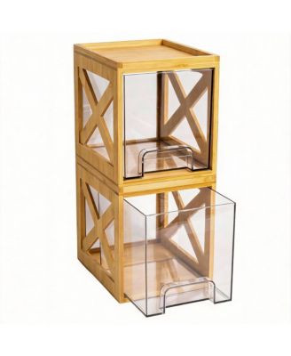 2-Pack Clear Drawers - Kitchen & Bathroom Storage Organizer