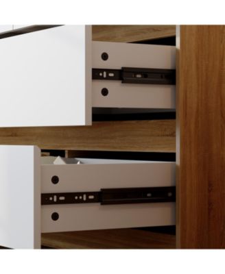 9-Drawer Wood Chest of Drawers Storage Cabinet