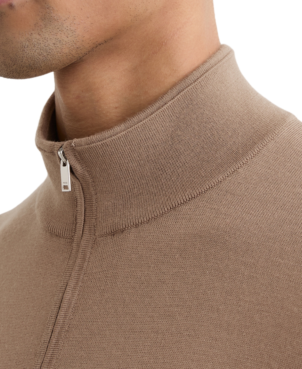 Reiss Men's Merino Wool Half-Zip Jumper