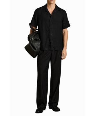 Men's Linen Cuban-Collar Shirt