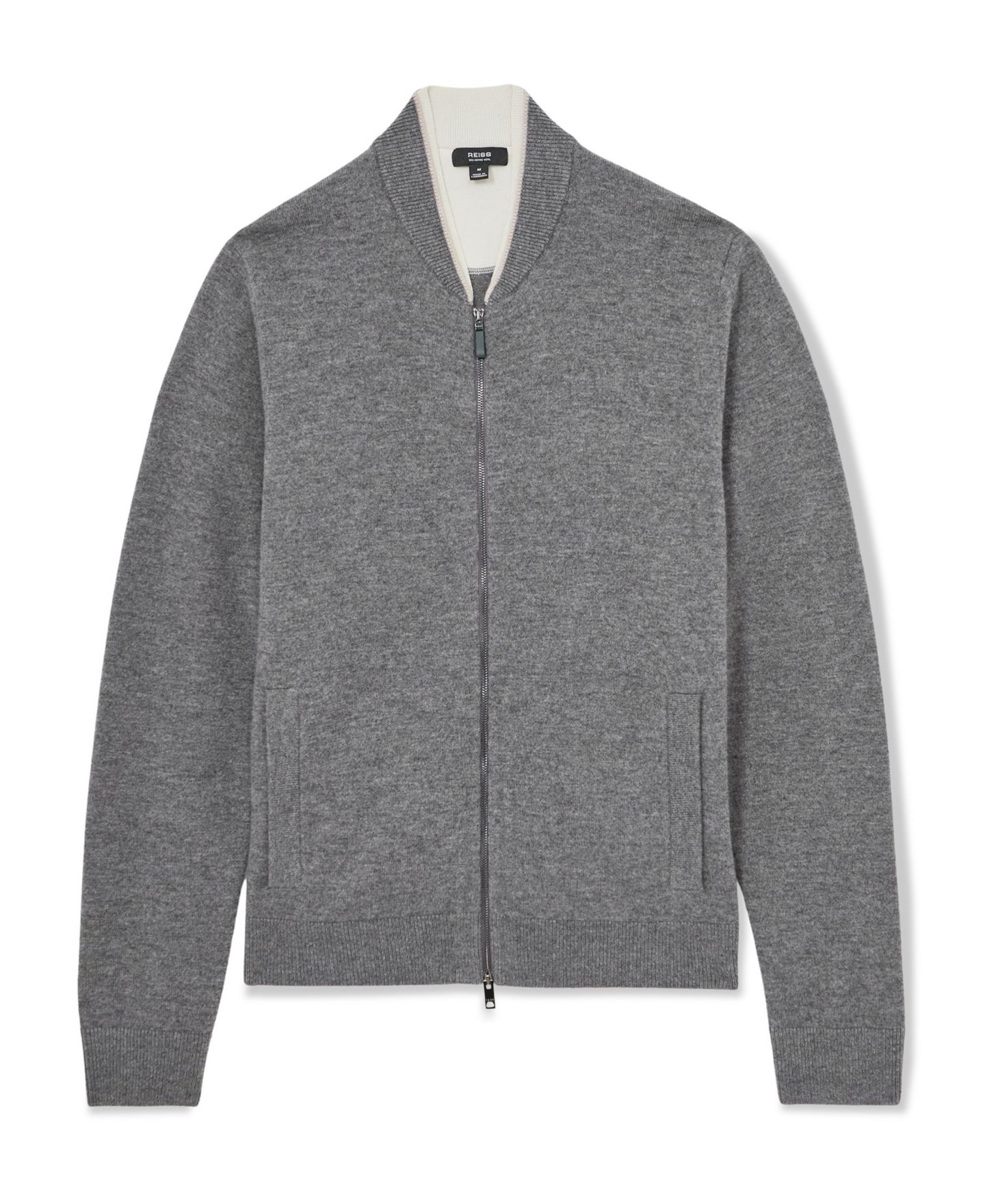 Мужской кардиган REISS Clifford Merino-Wool Zipped Bomber — фото 1