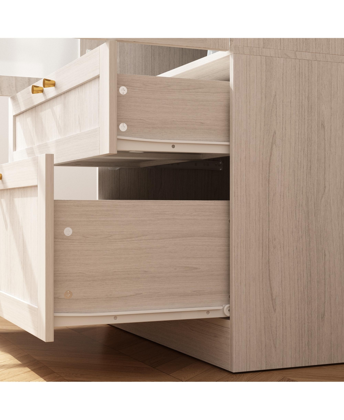 Homsee 9-Drawer White Wood Dresser Storage Dresser