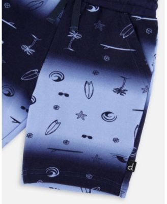 Baby Boys French Terry Shorts Blue Gradient