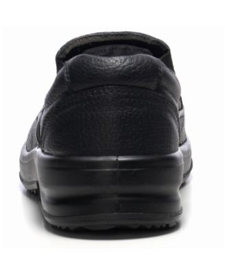 Men's Arbete Work Shoes Slip Resistant Real Leather Slip-On Loafers