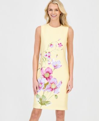 Petite Sleeveless Printed Sheath Dress