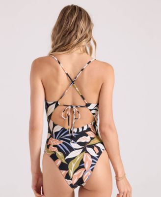 Women's Distant Tropic Scoop Neck One-Piece Swimsuit