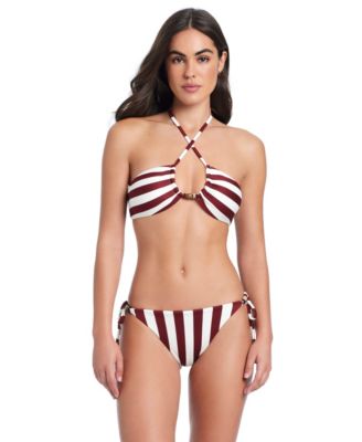 Women's Crossing Paths Halter Tie Bikini Swim Top