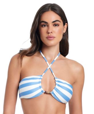 Women's Crossing Paths Halter Tie Bikini Swim Top