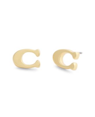 Gold Signature C Stud Earrings
