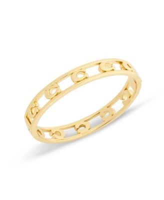 Rhodium Signature C Openwork Bangle Bracelet