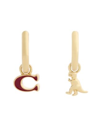 Burgundy Signature C Rexy Mismatch Earrings