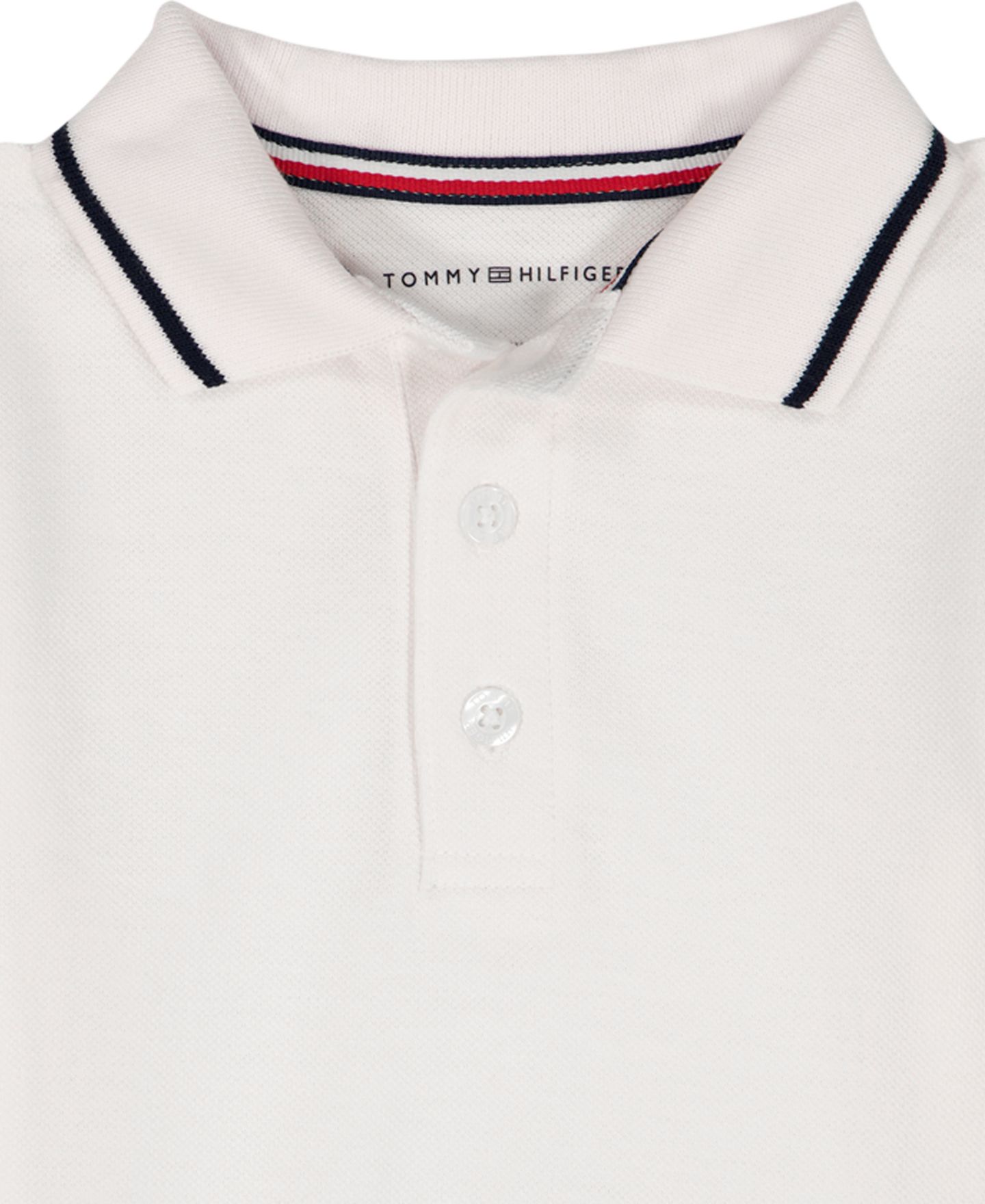 Комплект Tommy Hilfiger Polo Collared T-Shirt and Seersucker Stripe Shortalls, 2-Piece Set для мальчиков-малышей, цвет: Тёмно-синий / Белый — фото 4