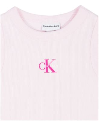 Baby Girls' Shirred Bodysuit & Flared Denim Skirt, 2-Piece Set