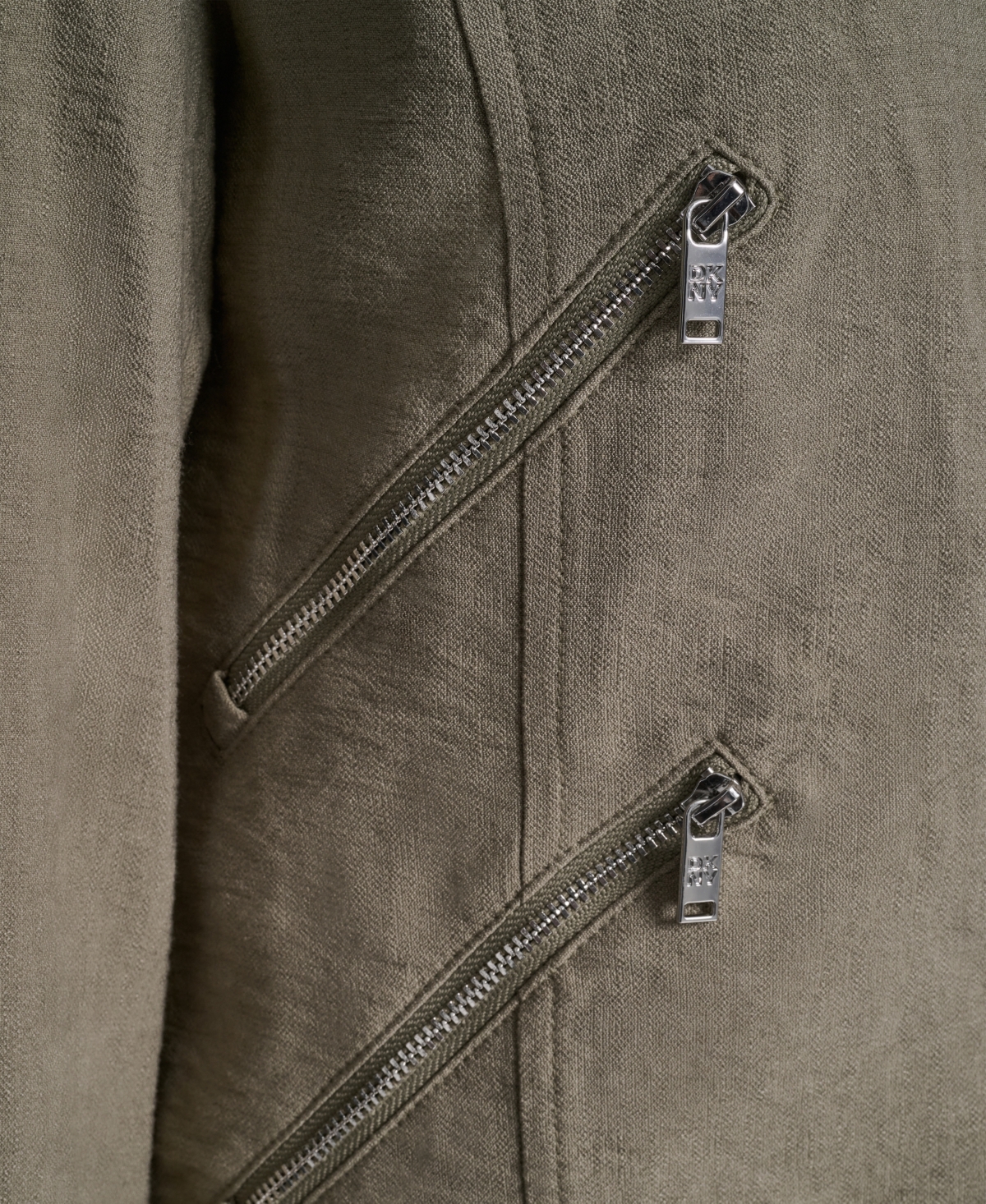 Dkny Women's Zipper Detailed Crinkle Jacket