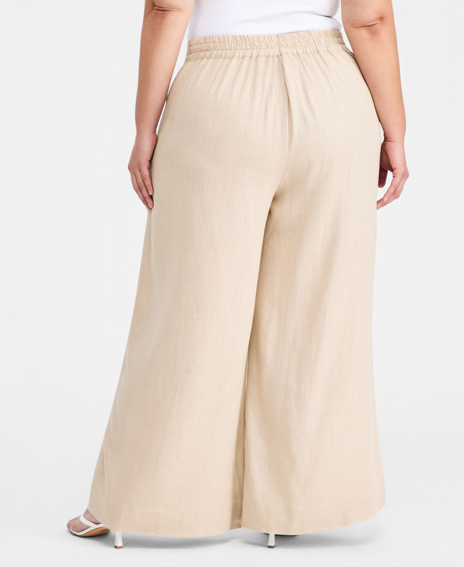 Plus Size Mid-Rise Wide-Leg Pants