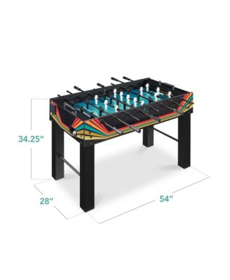 Large 54in Full-Size Foosball Table for Home, Game Room w/ 2 Balls, 2 Cup Holders