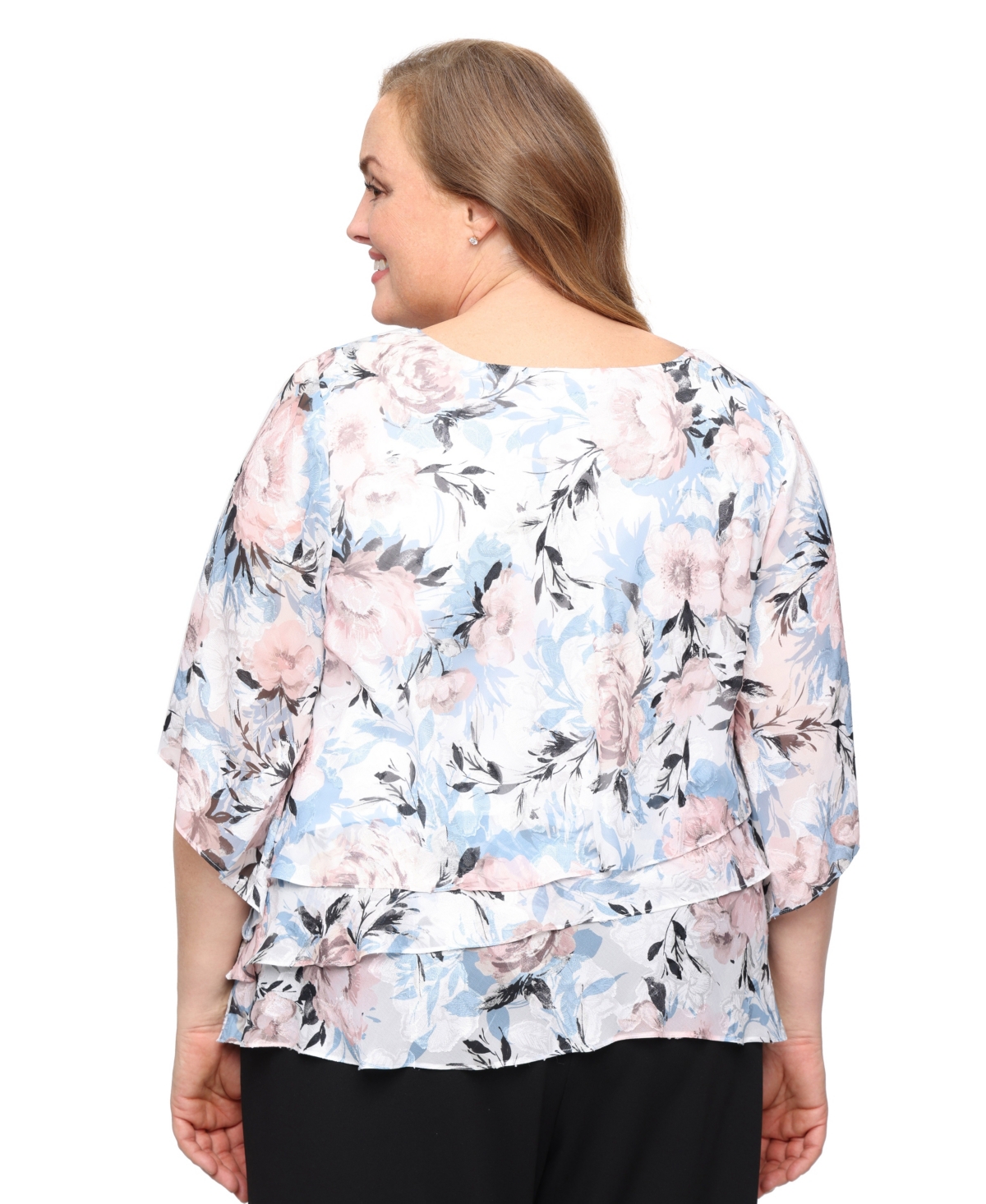 Alex Evenings Plus Crew Neck Top