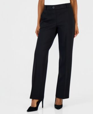 Women's Mid-Rise Pull-On Straight-Leg Pants, Regular & Petite