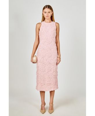 Women's Floral Applique Maxi Dress