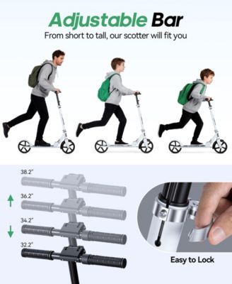 Lightweight Foldable Kick Scooter for Kids 8+ & Teens, Dual Suspension with 8" Wheels, Wide Deck, Supports Up to 330 lbs