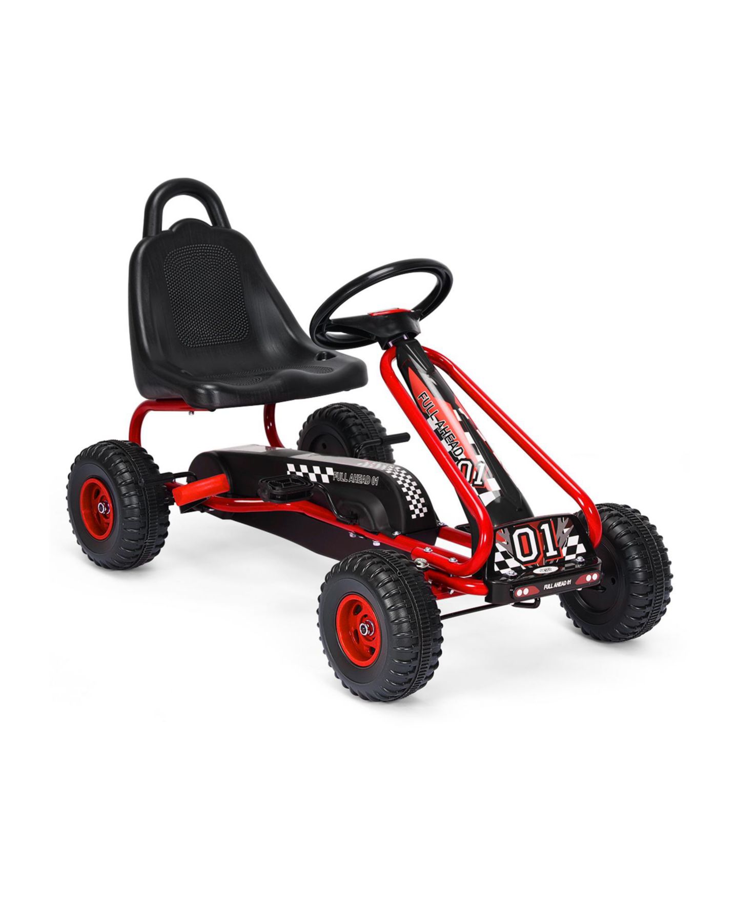 Детская игрушка GIVIMO 4-Wheel Pedal-Powered Ride-On Car with Adjustable Seat, 66 lbs Capacity, Ages 3+, цвет: Красный — фото 1