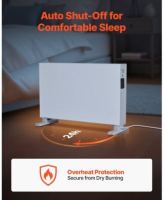 Convection Panel Heater 1500W Wall or Stand Mount with Remote 24H Timer