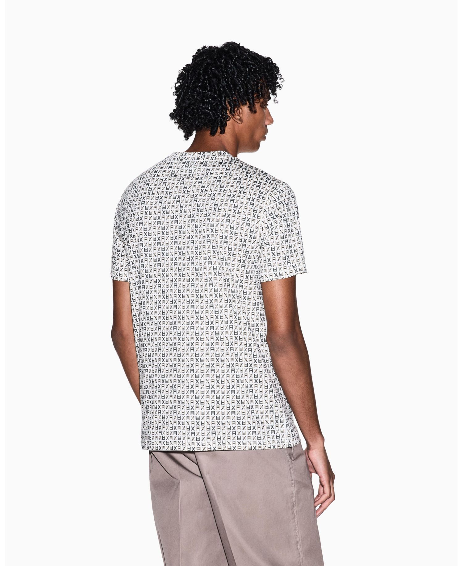 Men's Short Sleeve Jersey Allover logo Print T-Shirt