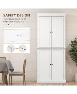 72" Kitchen Pantry Storage Cabinet with 4 Doors,