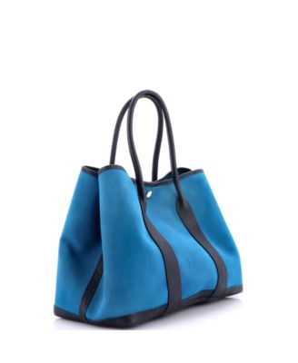 36 Garden Party Tote Toile and Leather