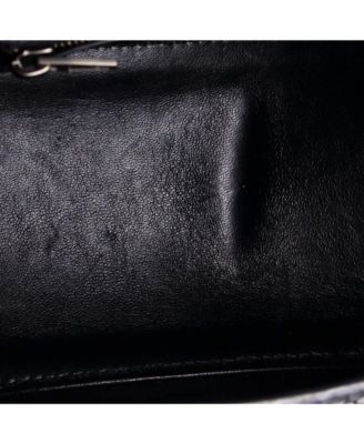 Small Hourglass Top Handle Bag Embossed Leather