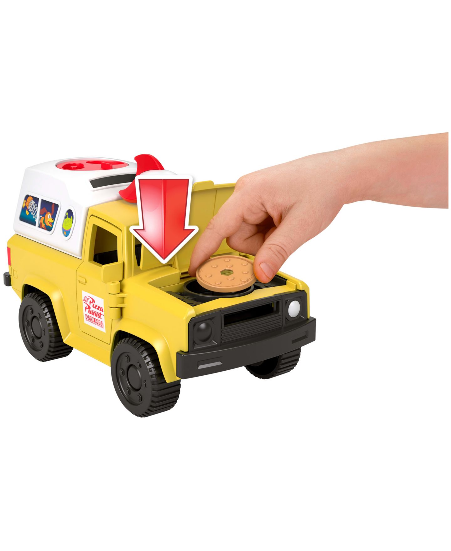 Детские фигурки Imaginext Disney and Pixar Toy Story Pizza Planet Truck with Buzz Lightyear and Alien Action Figures — фото 3