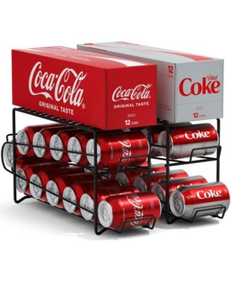 2 Pack Can Dispenser Rack - Holds 12 Standard Size 12oz Cans Each