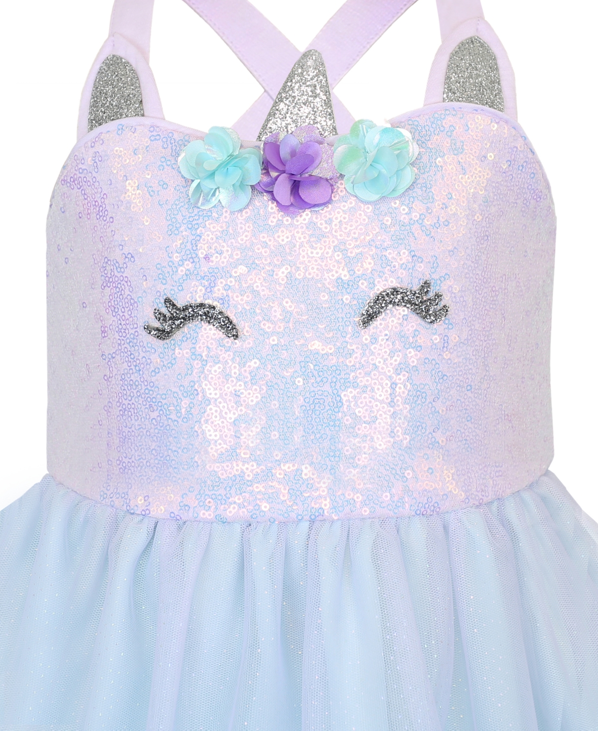Pink & Violet Girls' 2-6X Strappy Unicorn Sequin Dress