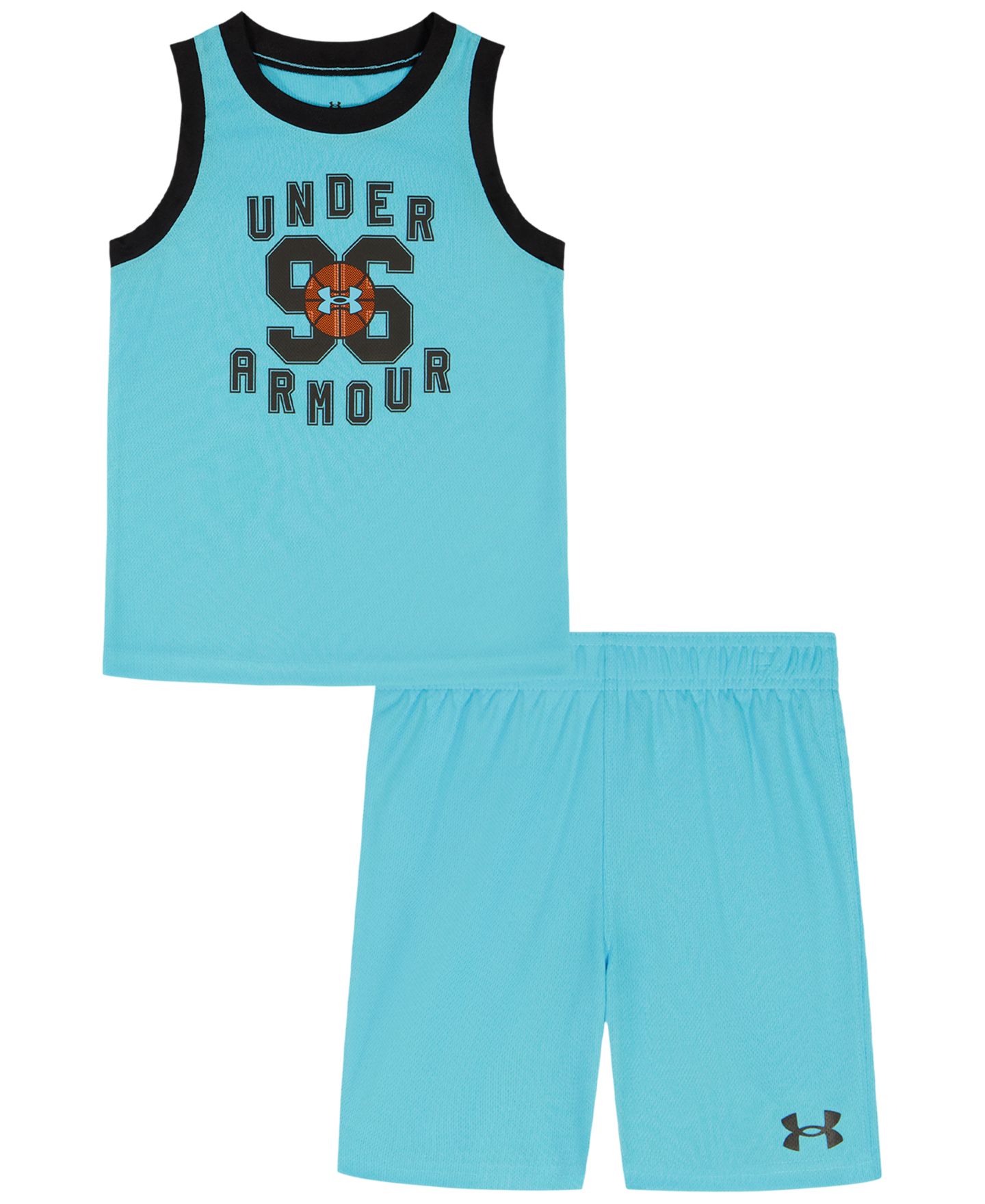 Детский комплект Under Armour: баскетбольная майка и шорты, 2-7 лет, 2 предмета, цвет: Синий — фото 1