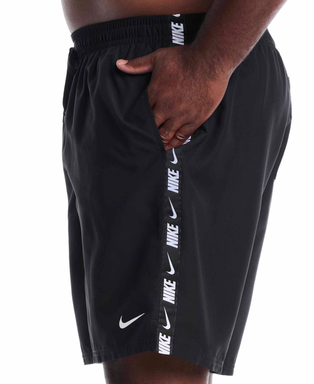 Nike Men's 9" Big & Tall Breaker Logo Tape Volley Swim Shorts
