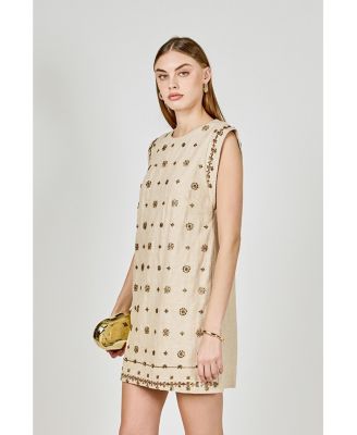 Women's Beaded Mini Dress