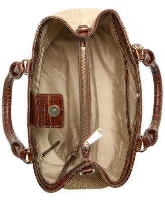 Denise Medium Raffia Satchel Bag