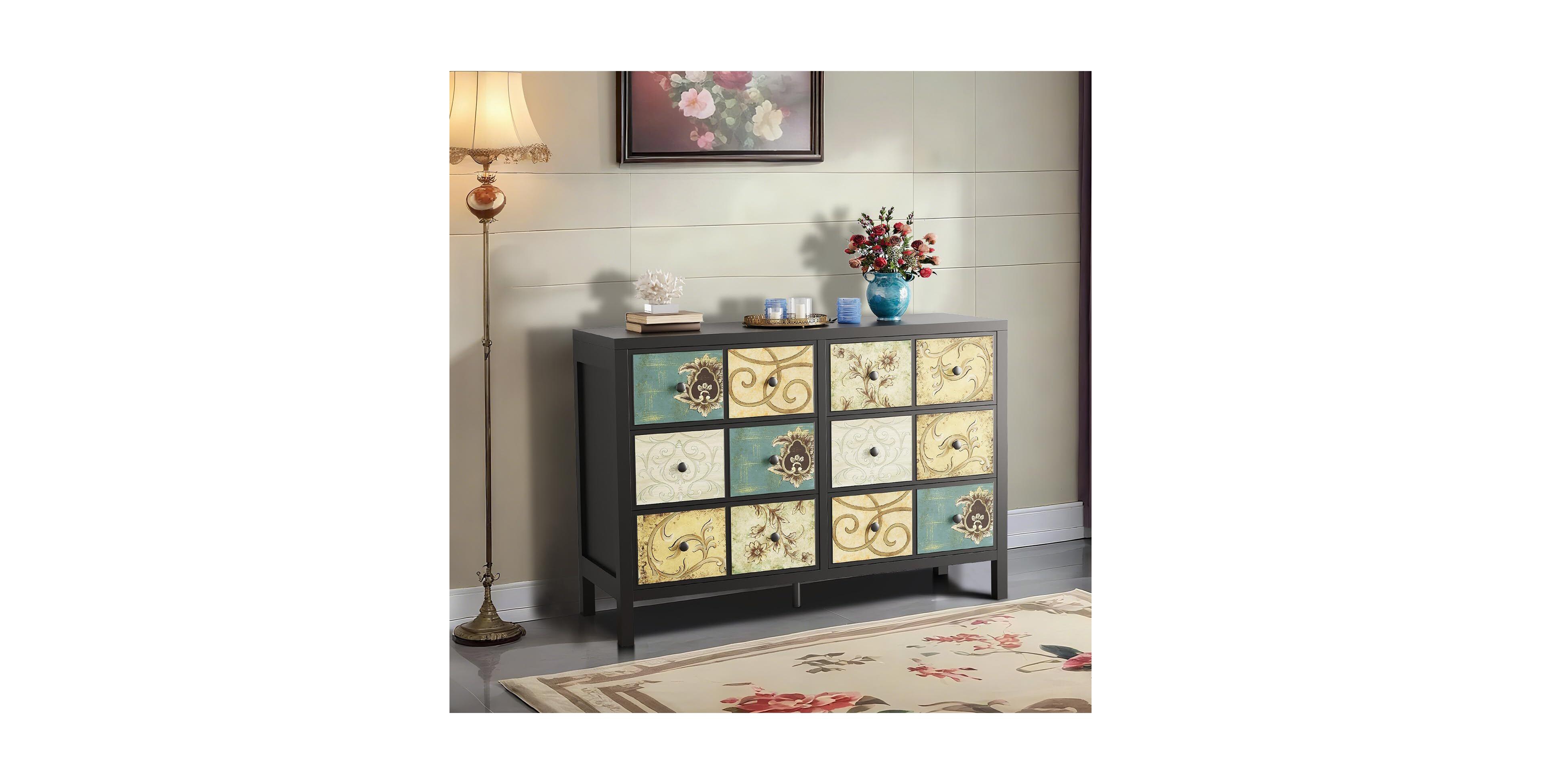 Gaomon 6 Drawers Dresser for Bedroom, Wooden Farmhouse Dresser with Metal Handle
