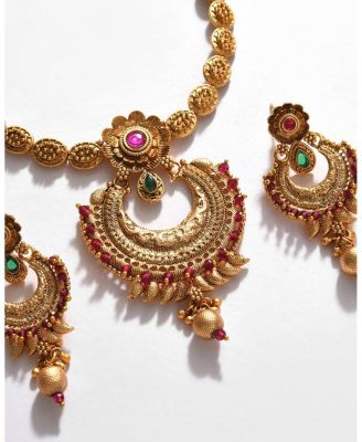 Gold-Plated Contemporary Jewellery Set