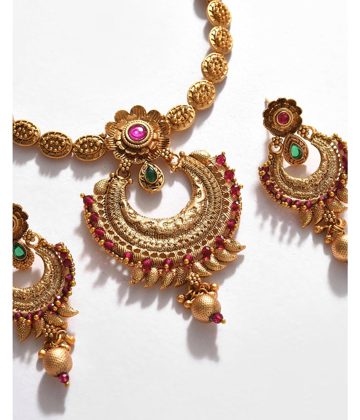 Sohi Gold-Plated Contemporary Jewellery Set