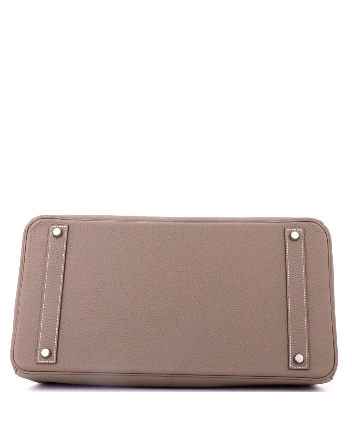 Pre-Owned HERMES Birkin 40 Handbag Grey Togo with Palladium Hardware