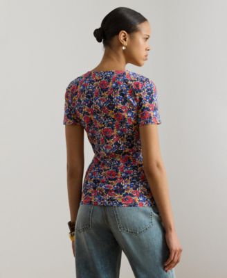 Women's Floral Printed Square Neck Top