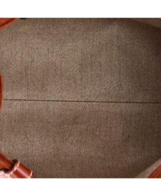 Medium Woody Tote Suede with Canvas